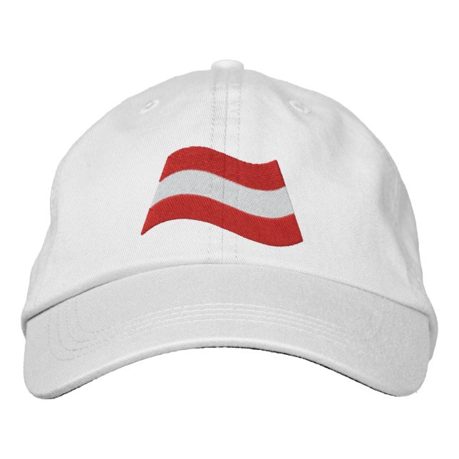 Austrian Flag Embroidered Hat (Front)