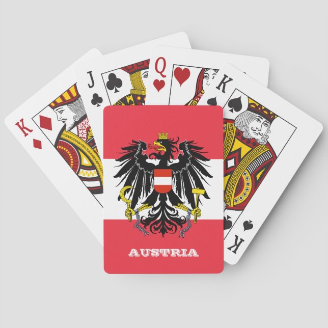 Austrian Flag Games, Austria Playing Cards (Back)