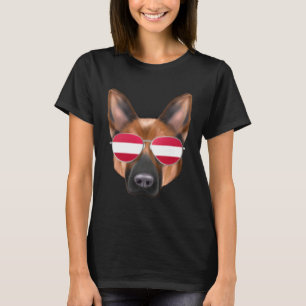 Austrian Flag German Shepherd Dog Austria Pocket T-Shirt
