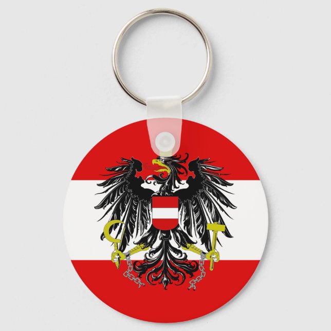 Austrian flag key ring (Front)