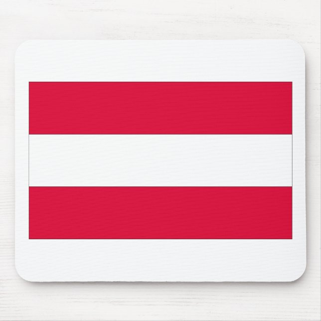 Austrian Flag Mouse Mat (Front)