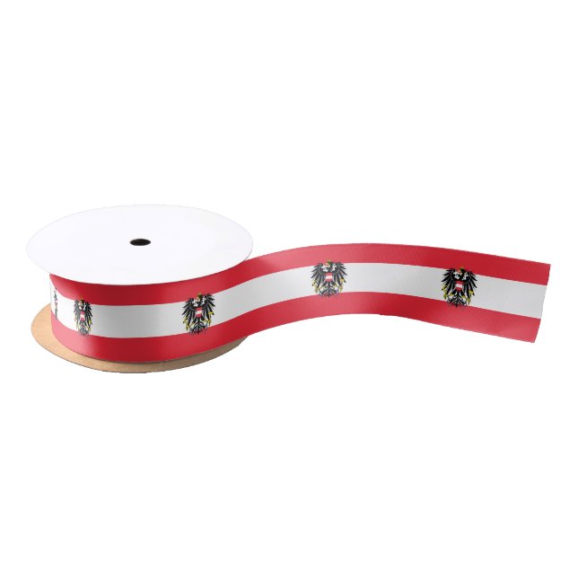 Austrian flag ribbon satin ribbon (Spool)