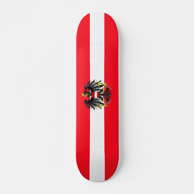 Austrian flag skateboard (Front)