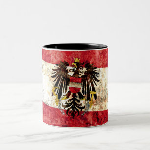 Austrian Flag Two-Tone Coffee Mug