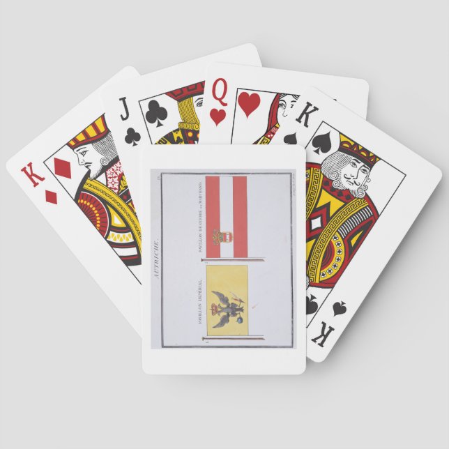 Austrian Flags, from a French book of Flags, c.181 Playing Cards (Back)