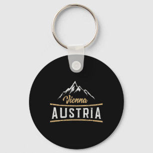 Austrian Gift Shirts Ltd Vienna Austria Retro Vaca Key Ring