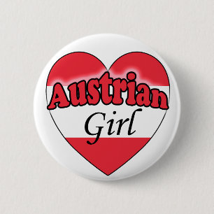 Austrian Girl 6 Cm Round Badge