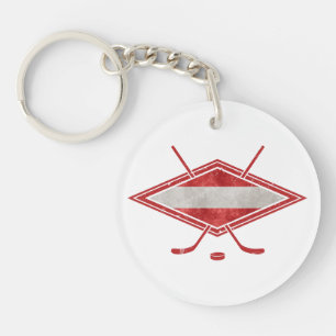 Austrian Hockey Flag Österreich Key Ring