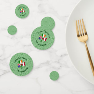 Austrian Irish American Shamrock Flag Personalised Confetti