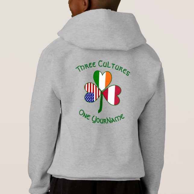 Austrian Irish American Shamrock Personalised  (Back)