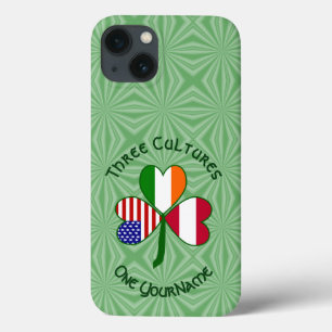 Austrian Irish American Shamrock Personalised iPhone 13 Case