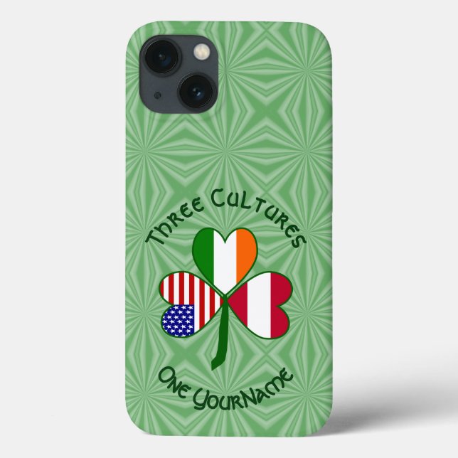 Austrian Irish American Shamrock Personalised  Case-Mate iPhone Case (Back)