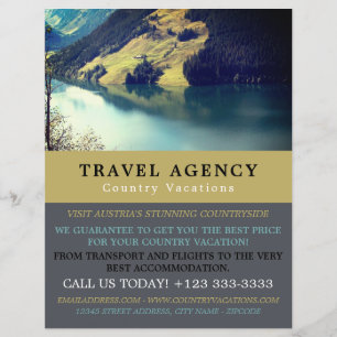 Austrian Lake, Travel Agency Advertising Flyer