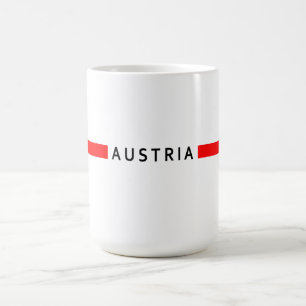 Austrian minimalistic flag coffee mug