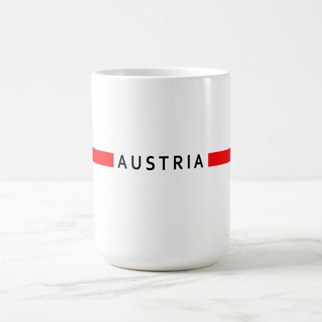 Austrian minimalistic flag coffee mug (Center)