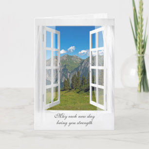 Austrian Mountain Window Sympathy  Card
