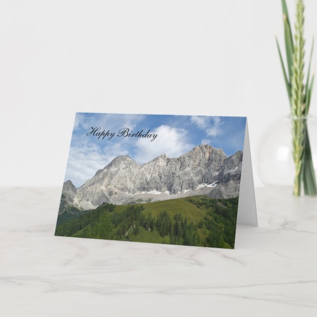 Austrian Mountains for Birthday Card (Front)