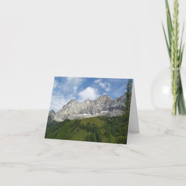 Austrian Mountains Note Card (Front)
