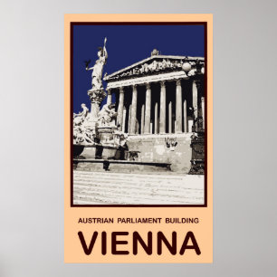 Austrian Parliament Building Vienna Poster