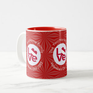 Austrian Red Letter LOVE Flag Personalised Two-Tone Coffee Mug