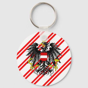 Austrian stripes flag key ring