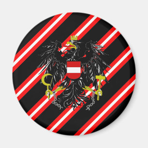 Austrian stripes flag magnet