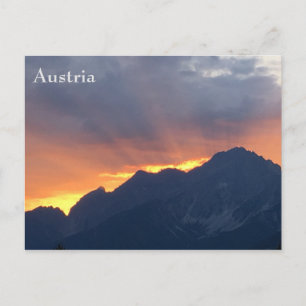 Austrian Sunset Postcard