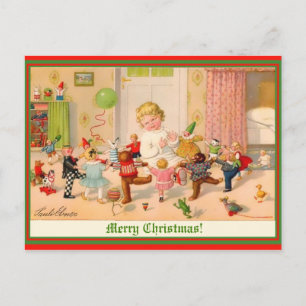 Austrian Vintage Art copy Christmas Child & Toys Postcard