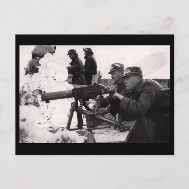 Austro-Hungarian Machine Gunners Postcard (Front)