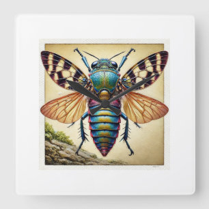 Austropetalia Insect 150624IREF103 - Watercolor Square Wall Clock