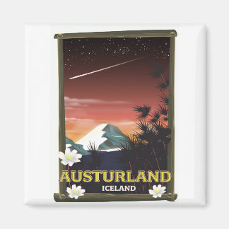 austurland Iceland Iceland travel poster Magnet