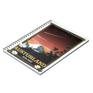 austurland Iceland Iceland travel poster Notebook