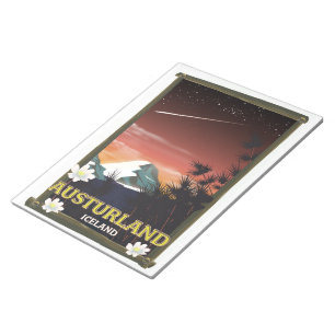 austurland Iceland Iceland travel poster Notepad