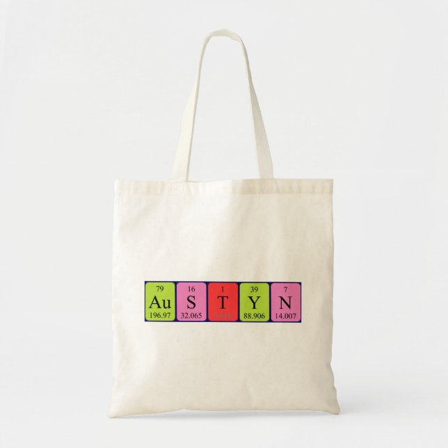Austyn periodic table name tote bag (Front)