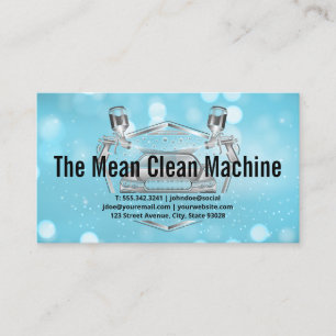 Aut Spray Car Wash Cleaning Services Business Card