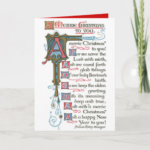 Authenic Vintage Christmas Card Poem