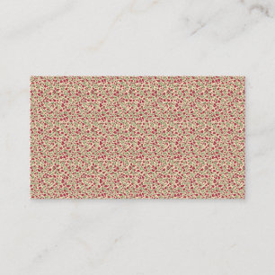 Authentic 1940s Muted Burgundy Floral Sprig Patter Business Card