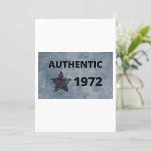 Authentic 1972 Vintage Star Retro Birthday Design  Invitation