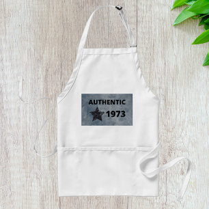 Authentic 1973 Vintage Birthday with Grunge Star  Standard Apron