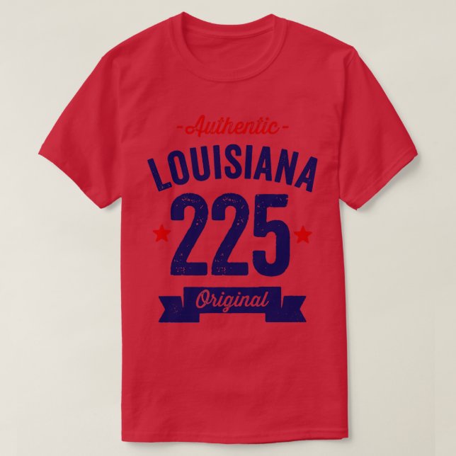 Authentic  225 Area Code T-Shirt (Design Front)