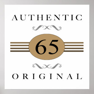 Authentic 65th Birthday Poster