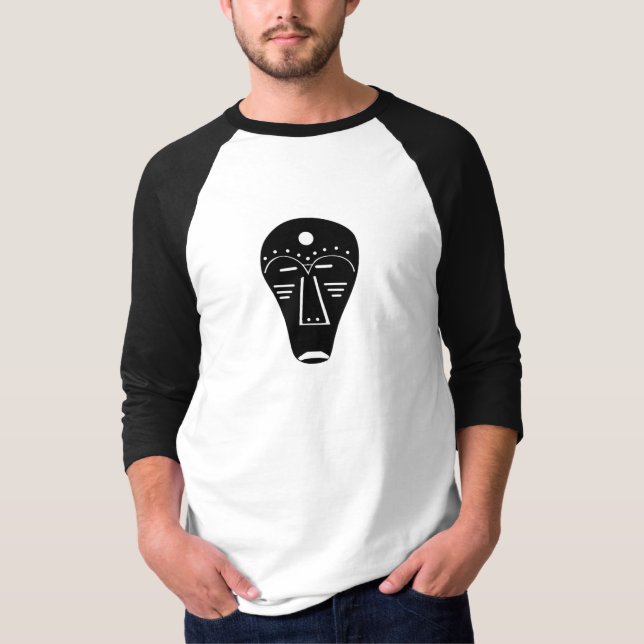 Authentic Aboriginal abstract mask T-Shirt (Front)