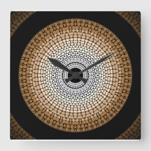 Authentic Aboriginal 'Ancestral Lands' Wall Clock