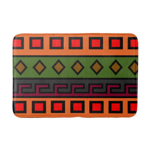 authentic African coloured pattern Bath Mat