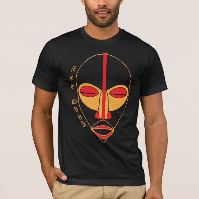 Authentic African Dan mask men's T - shirt (Front)