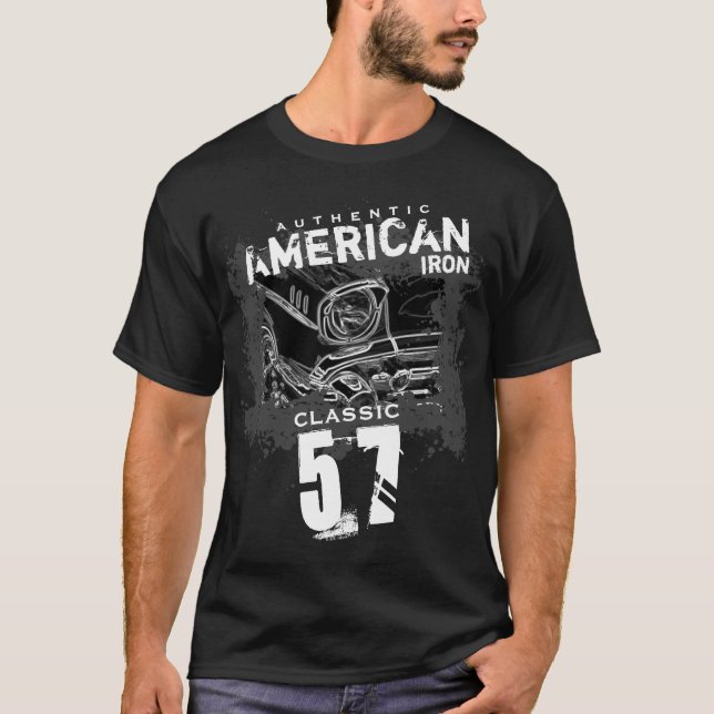 Authentic American Iron Classic 57 Chevy T-Shirt (Front)
