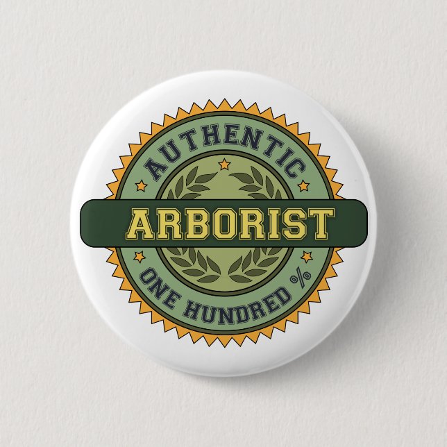 Authentic Arborist 6 Cm Round Badge (Front)