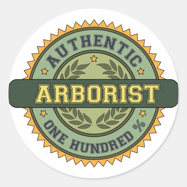 Authentic Arborist Classic Round Sticker (Front)