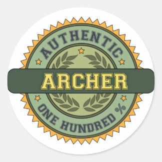 Authentic Archer Classic Round Sticker