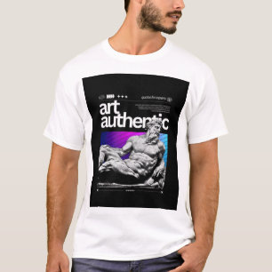  Authentic Art Greek Statue Synthwave Men's T-Shirt